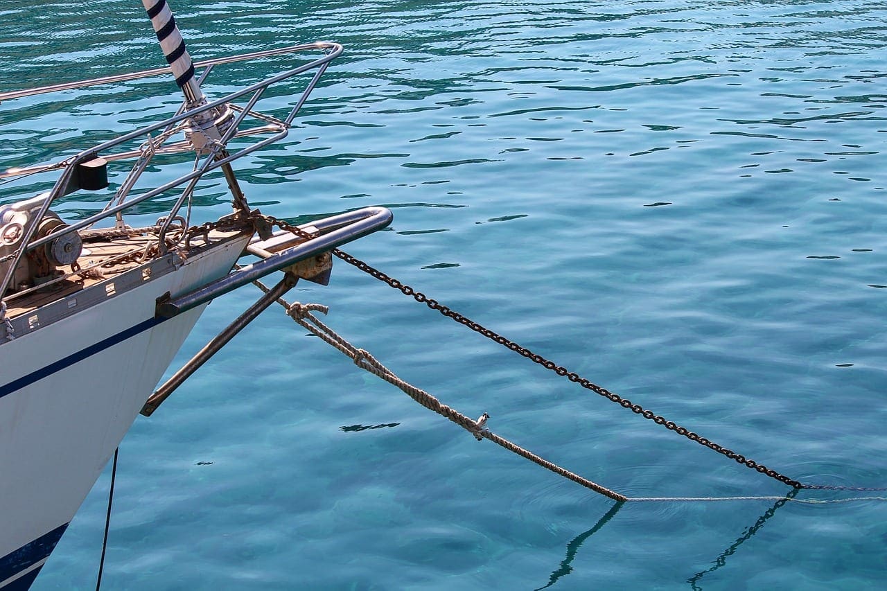 Anchoring in a crowded place