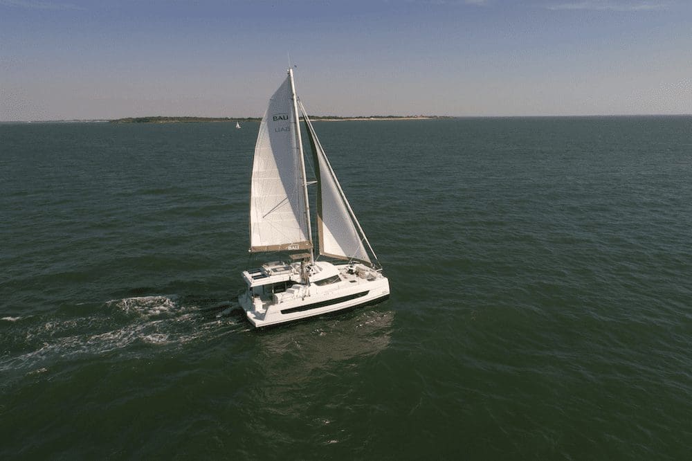 Bali catamaran saloon — provisioning a yacht