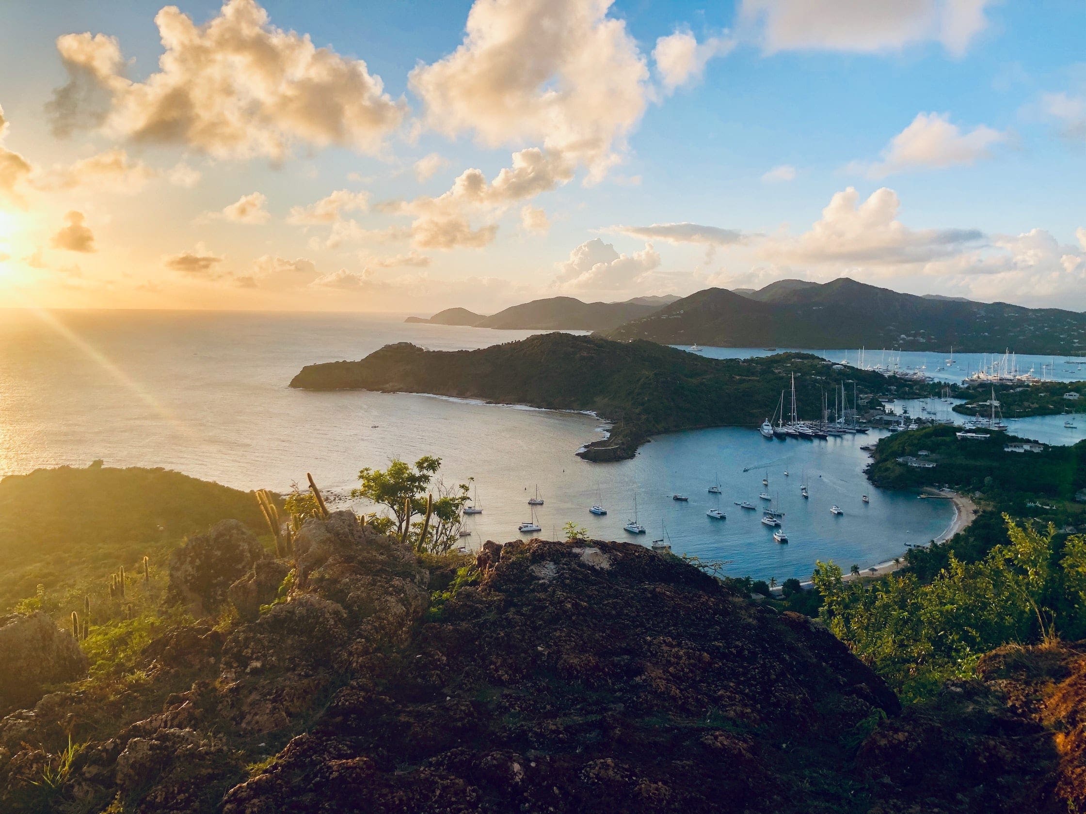 Antigua harbour — sailing in winter