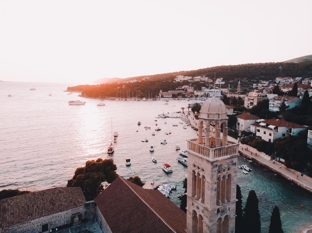 View over Dubrovnik old town from the sea