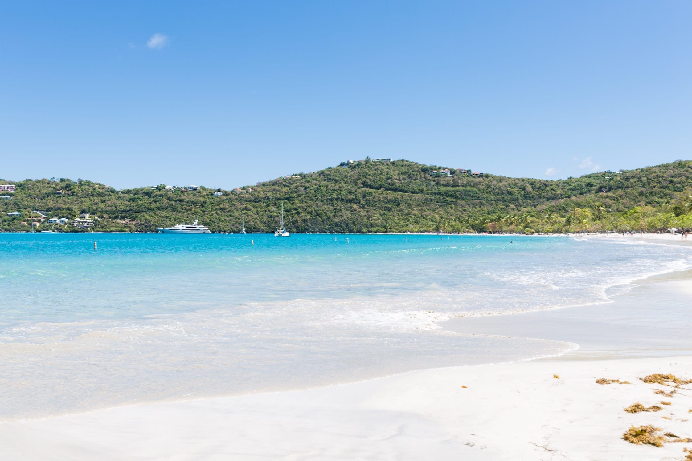 Ocean and white sand beach in the British Virgin Islands