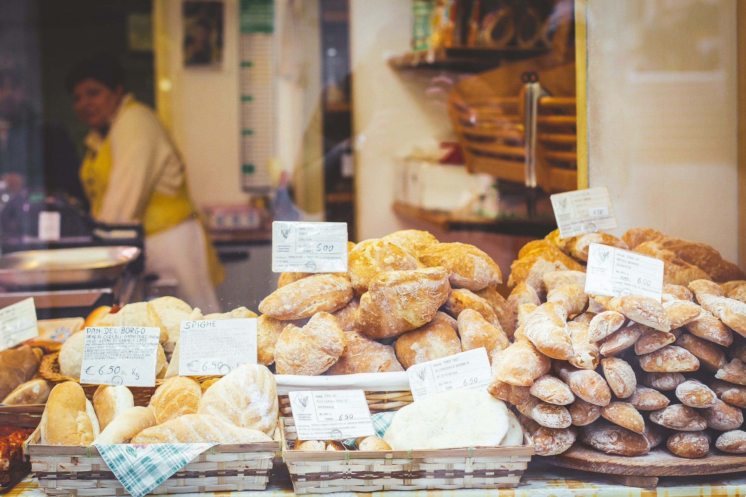 Fresh bread and bakery goods — yacht charter provisioning shopping list