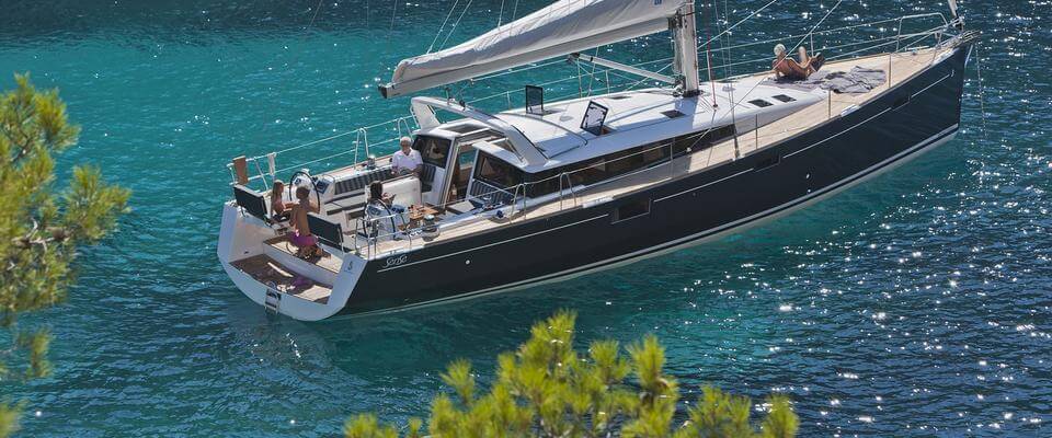 Beneteau Sense 50 at Anchor